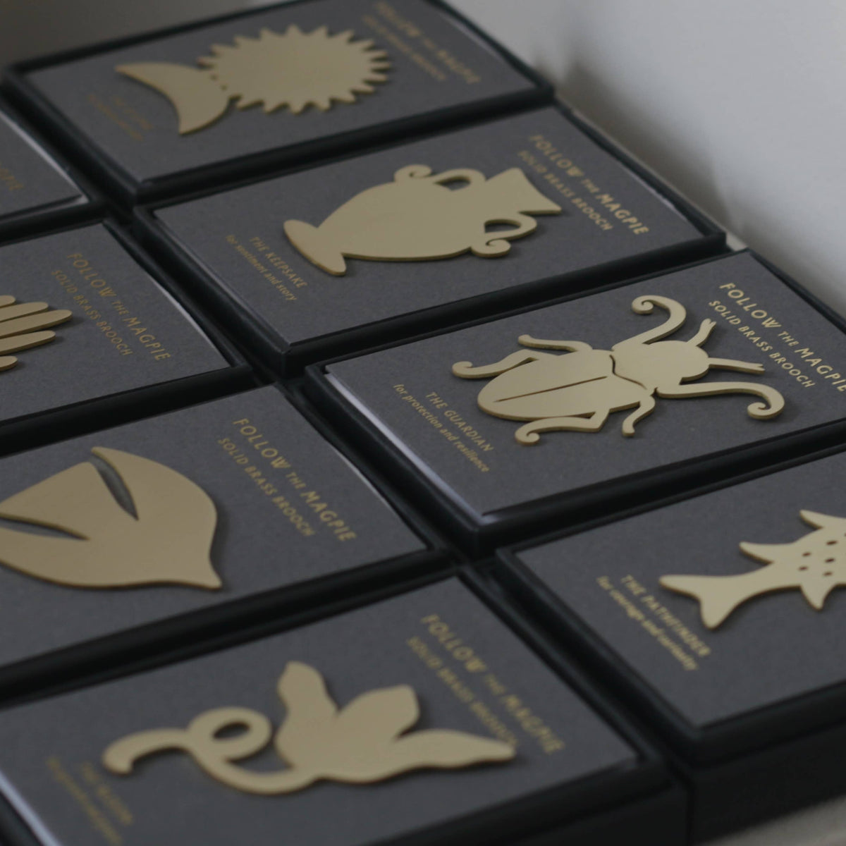 The Keepsake Solid Brass Brooch