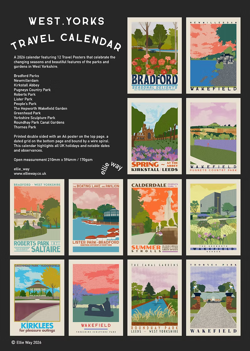 West Yorkshire Travel Calendar 2026 Parks & Gardens