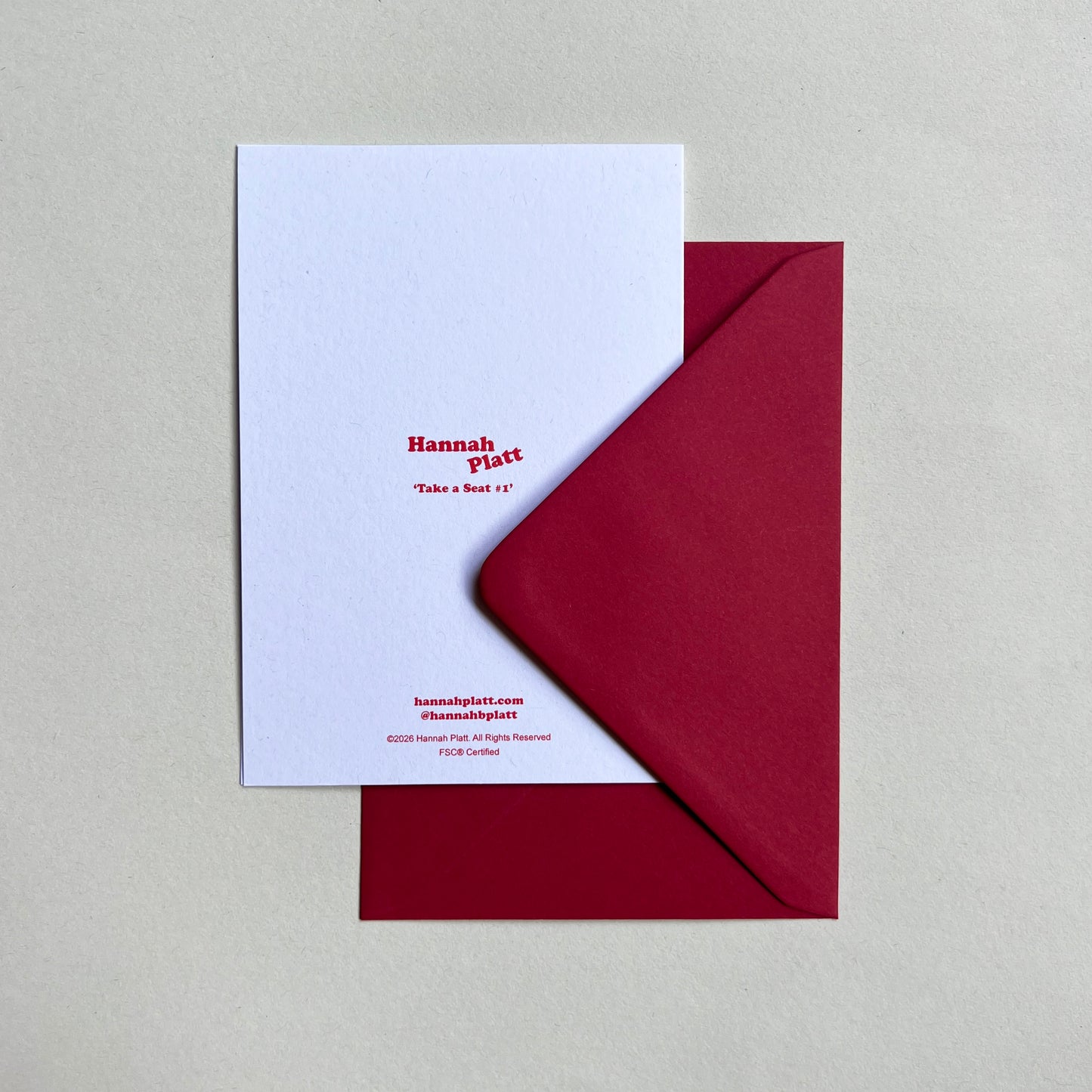 'Take a Seat' Greeting Cards by Hannah Platt