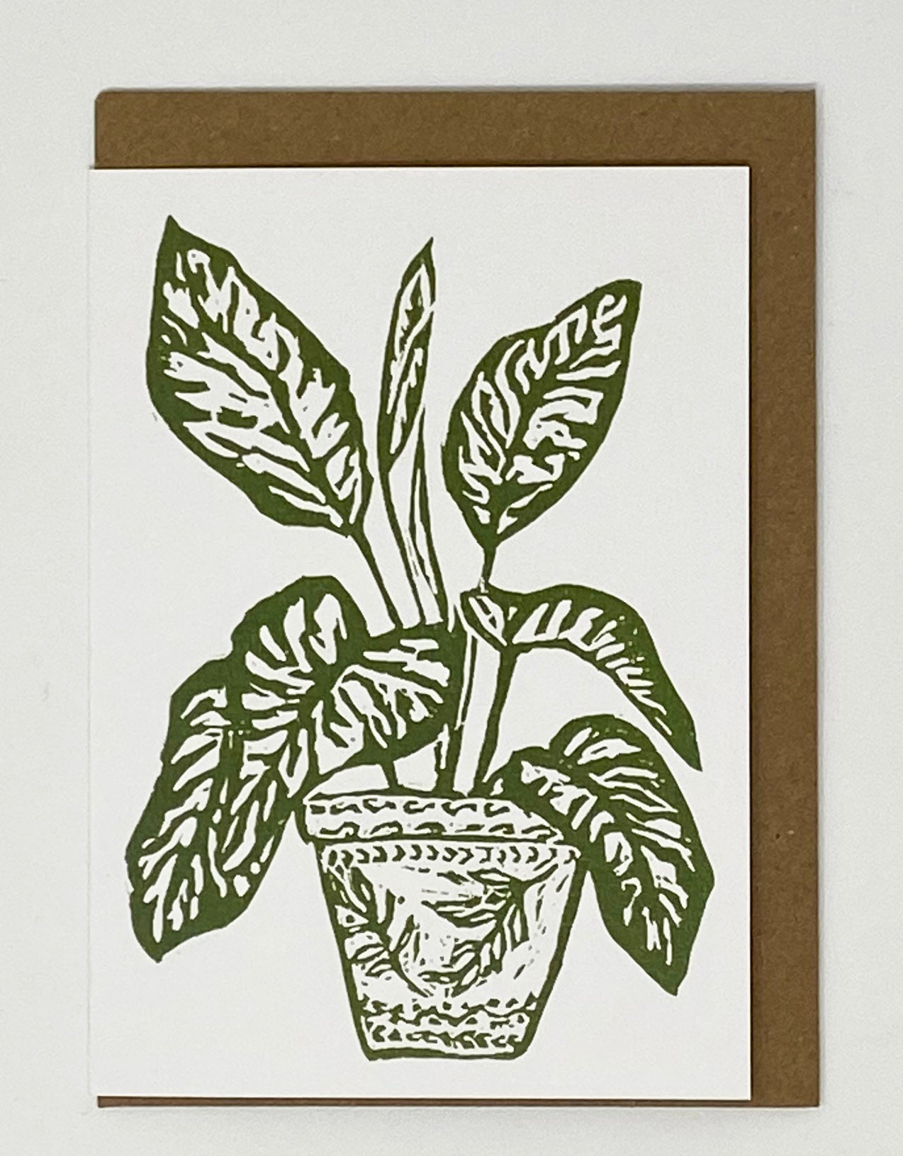dieffenbachia drawing Dieffenbachia Amoena Card by LDMDesign