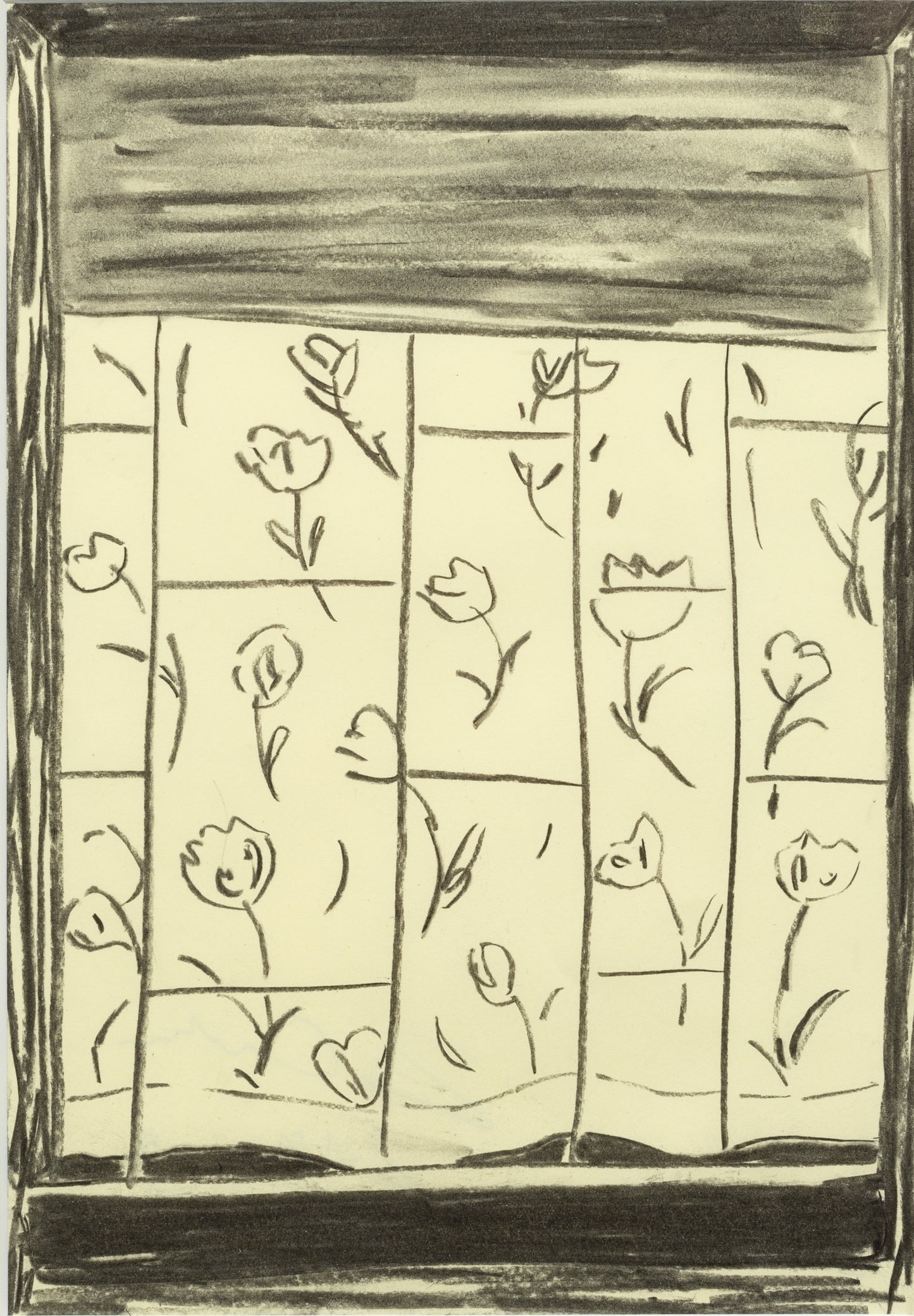 Window Budapest Original Sketch by Zoe Carlon