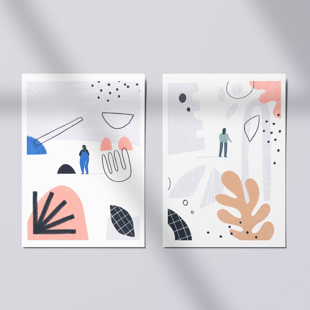 Malmade - Postcard Prints Set Deserted Paths