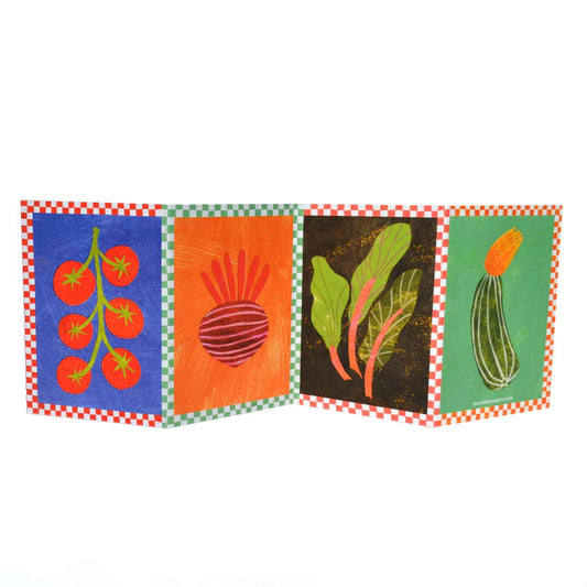 Vegetable Concertina Greeting Card