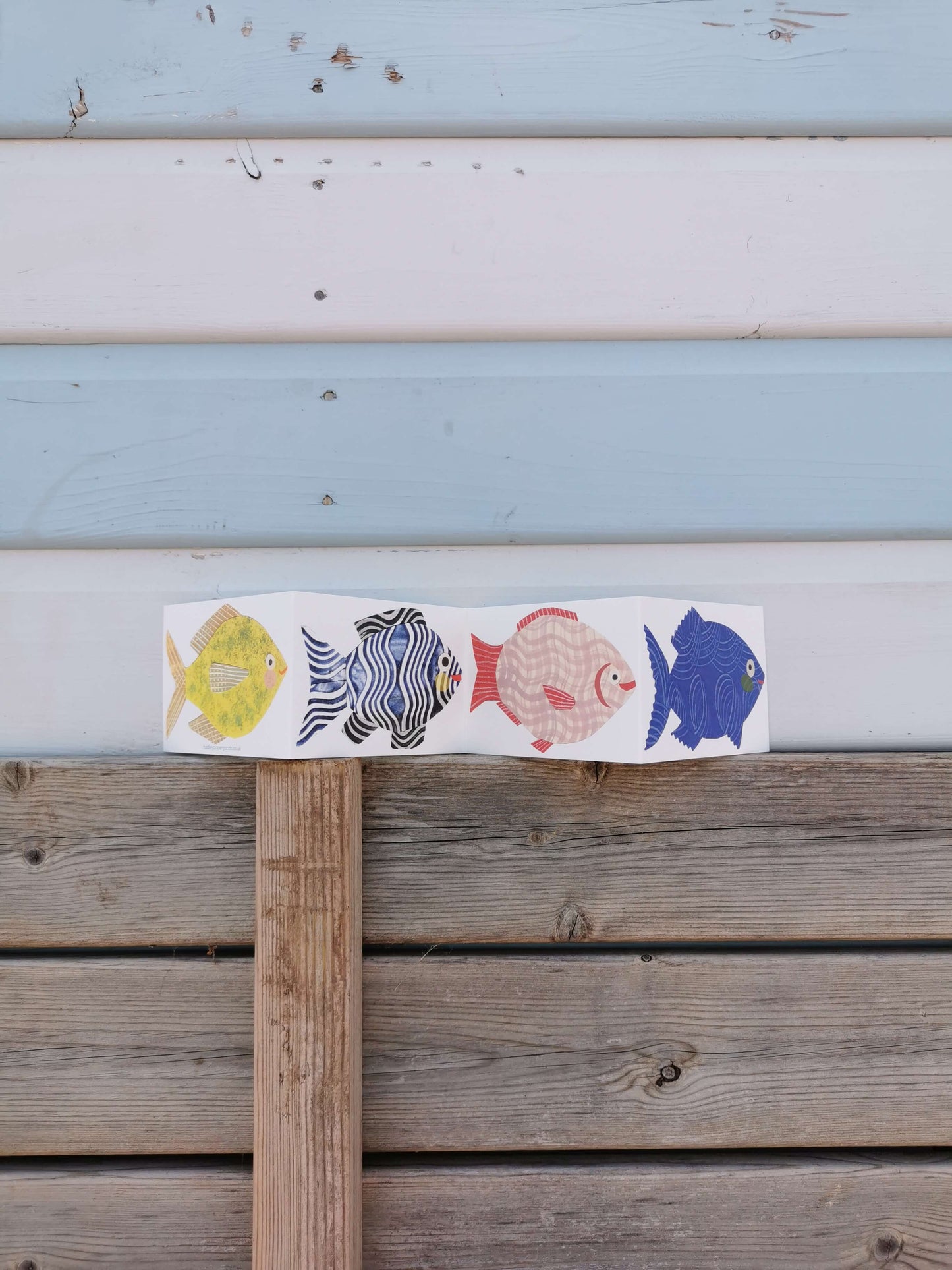 Fish Concertina Greetings Card