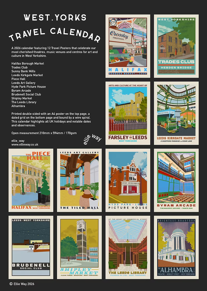 West Yorkshire Travel Calendar 2026 Arts & Culture