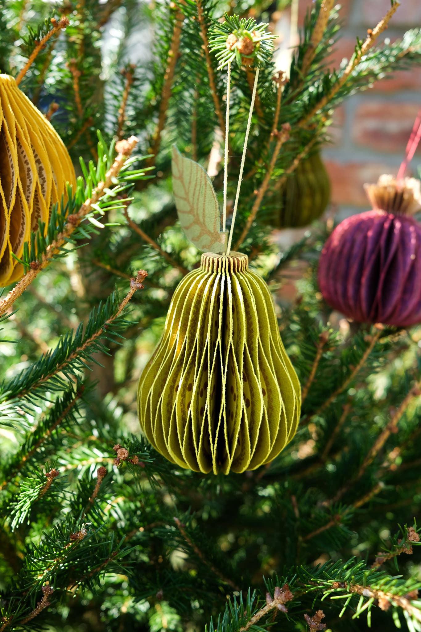 Pear Honeycomb Ornament