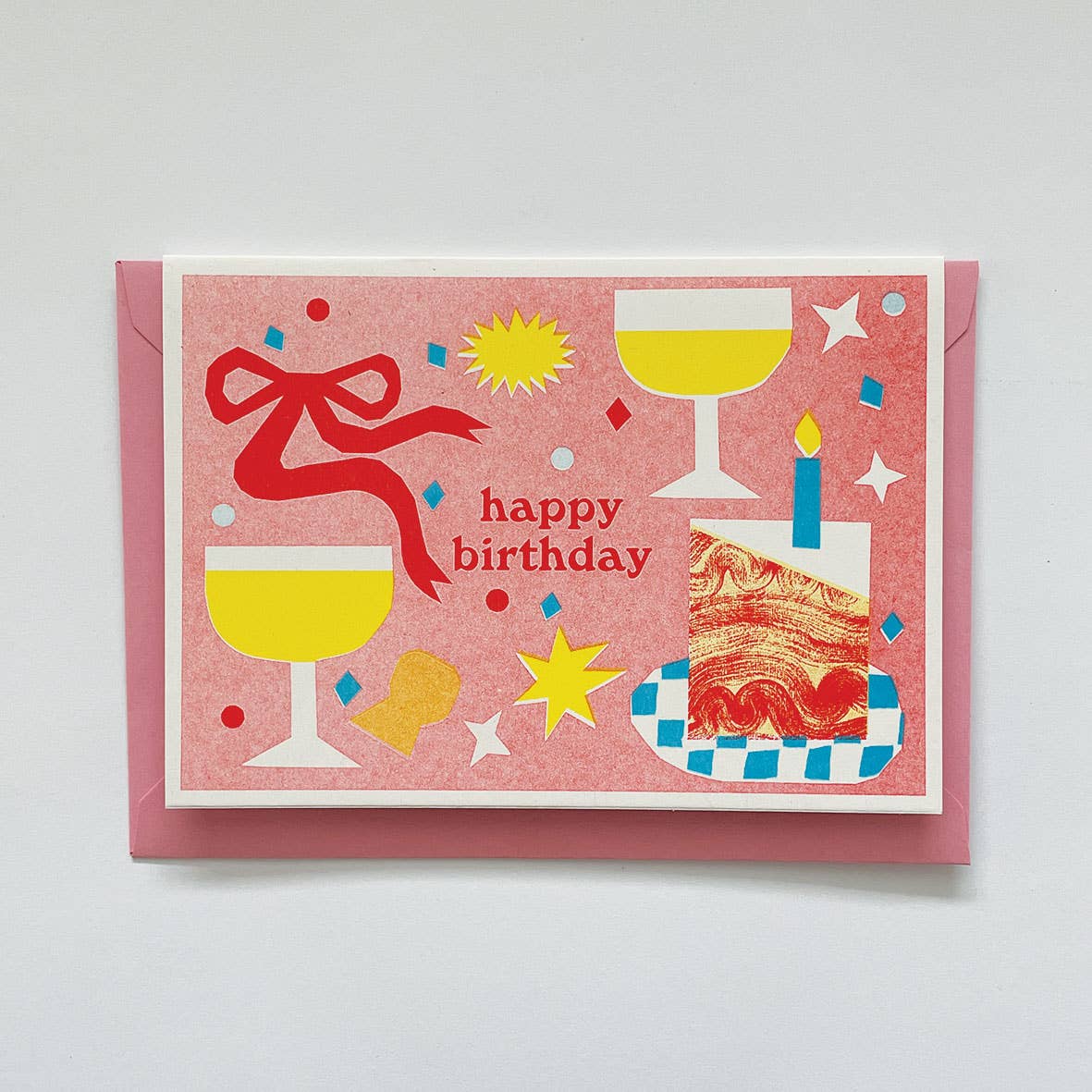 'Happy Birthday Cake' Greetings Card