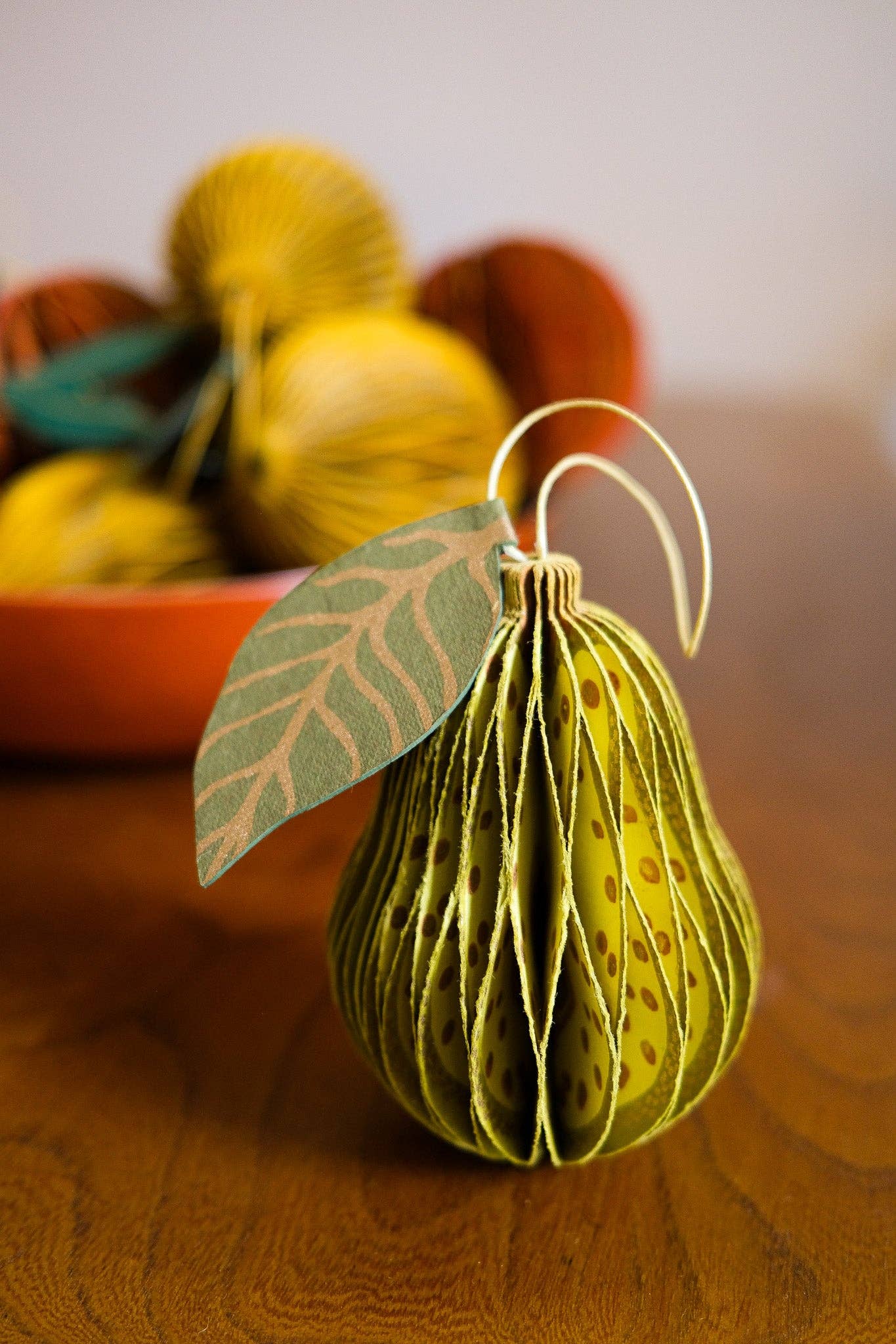 Pear Honeycomb Ornament