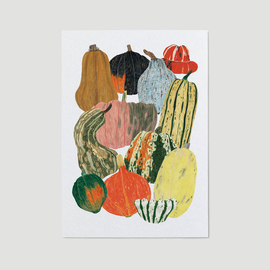Pumpkin Squash Vegetables Art Print A3 by James Barker