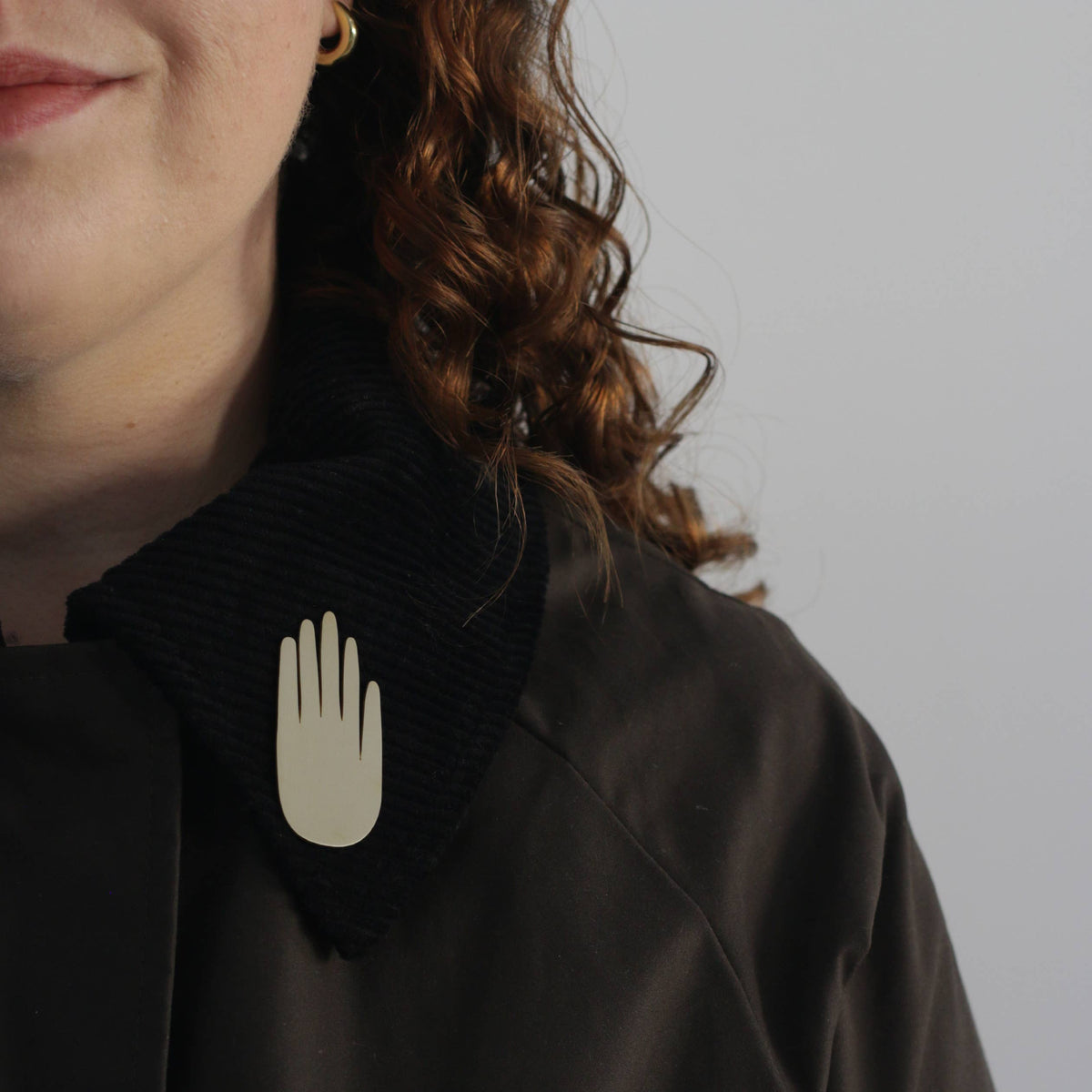 The Maker Solid Brass Brooch
