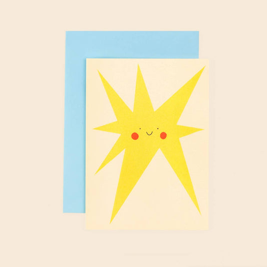 Smiling Star Greeting Card | Gold Star | Achievement Card
