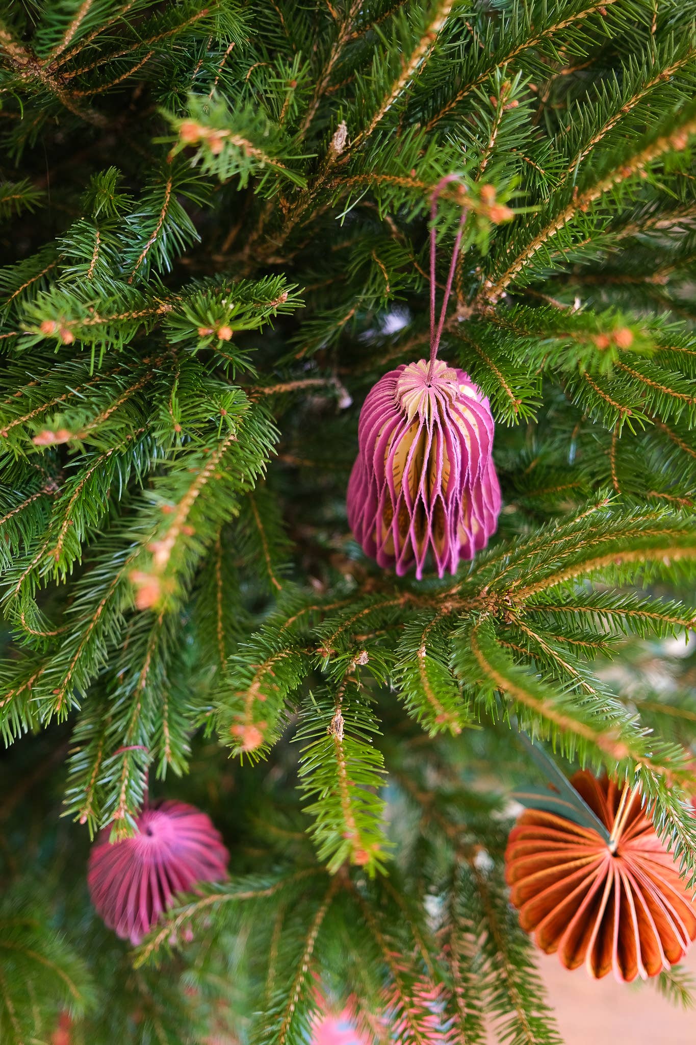 Aubergine Honeycomb Ornament