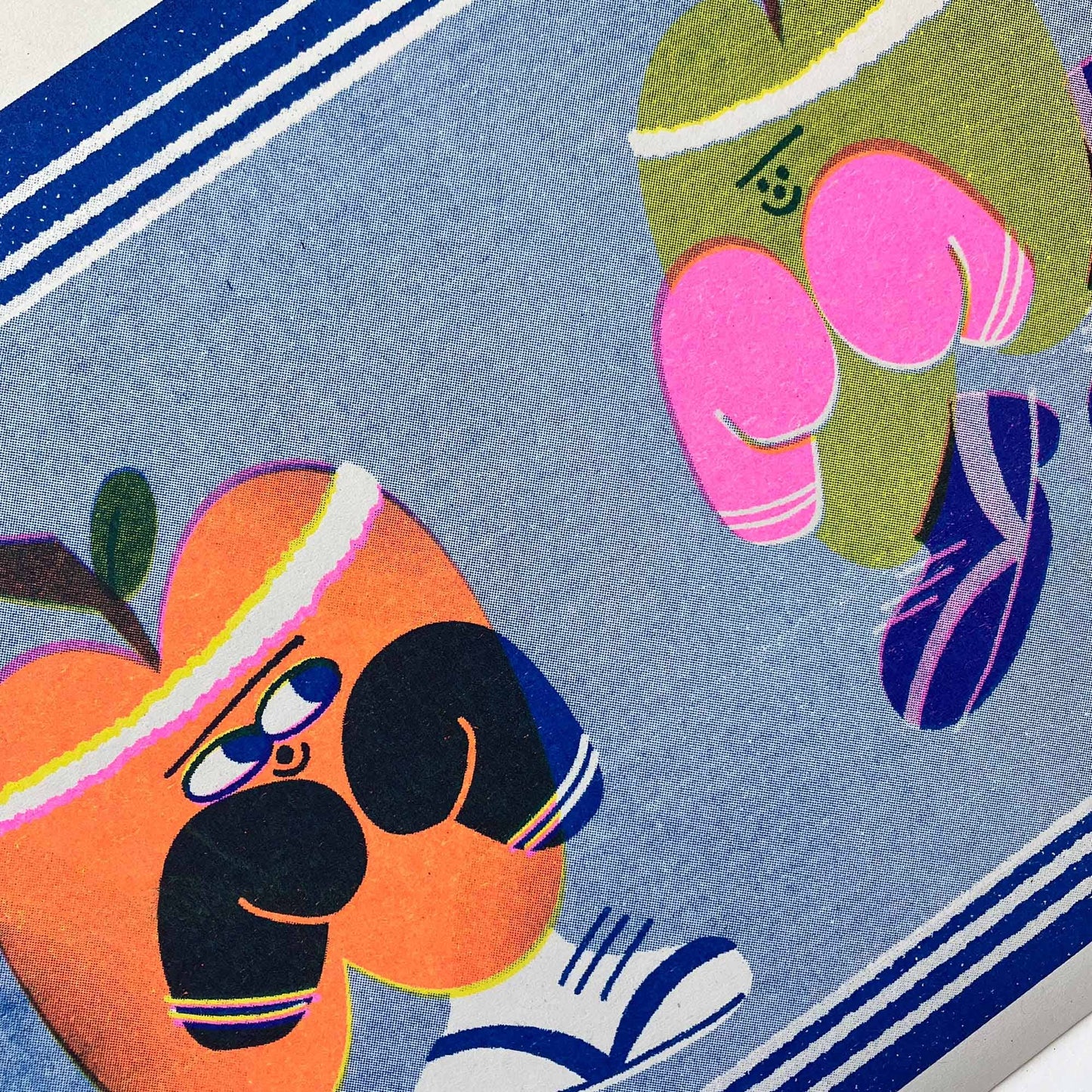 2026 Seasonal Fruit and Veg Risograph Calendar by Rebecca Buchanan