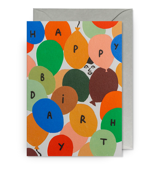 Happy Birthday Balloons Card