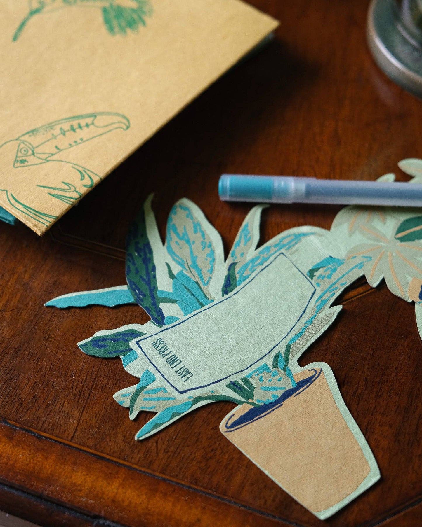 Plant Pot Concertina Greeting Card: C5