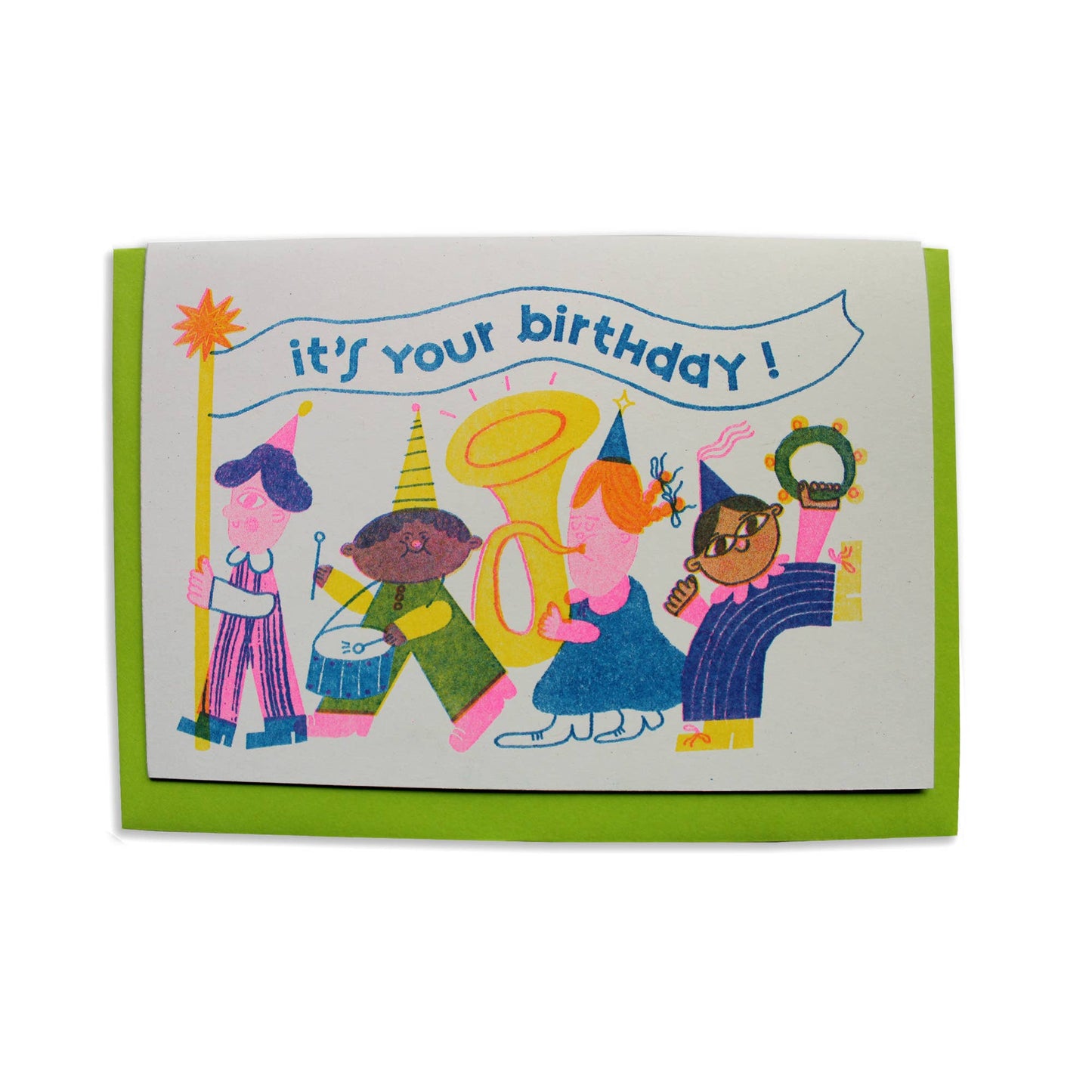 Birthday Parade Riso Greetings Card  