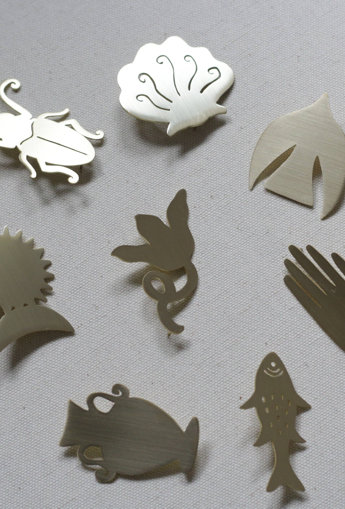 The Maker Solid Brass Brooch