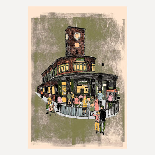 Under The Bus Station Clock by Seanna Doonan