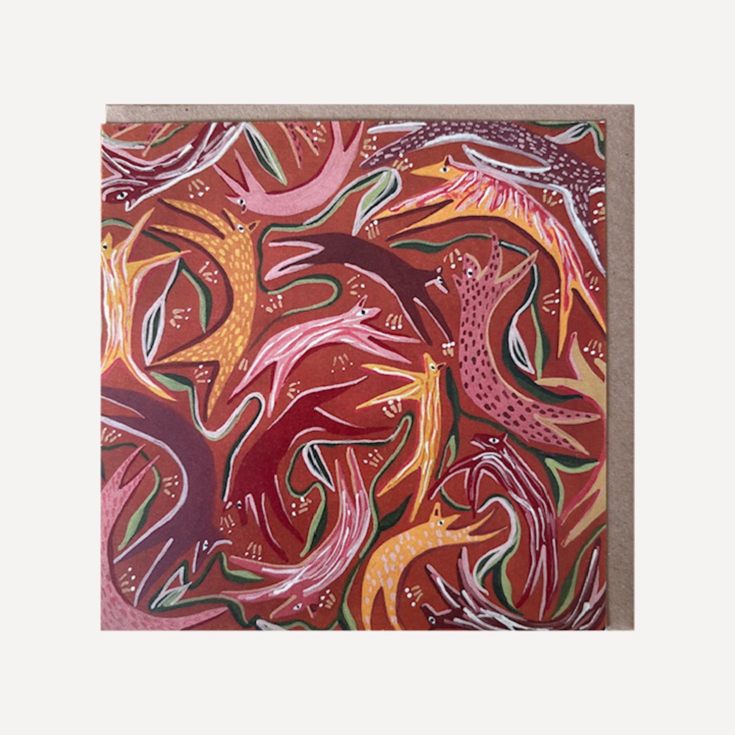 Autumnal Creatures Greetings Card by Joy Rooney