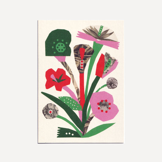 Flower Collage Greetings Card