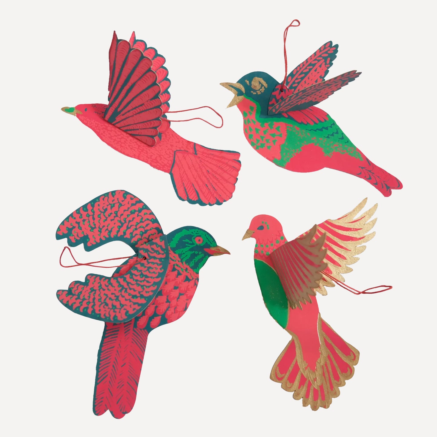 Party Birds Paper Ornaments