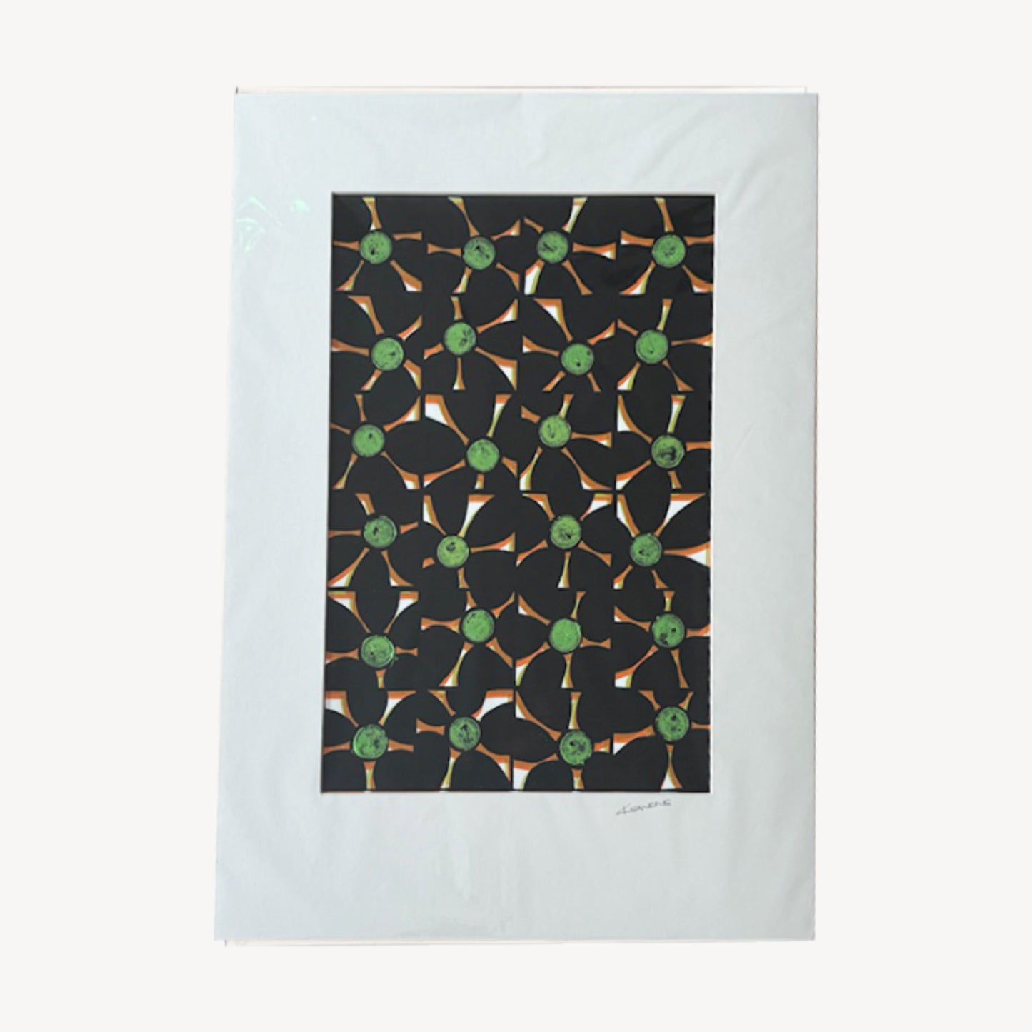 Flowers I Mounted Print