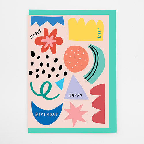 Happy Happy Happy Birthday Card by Alison Hardcastle