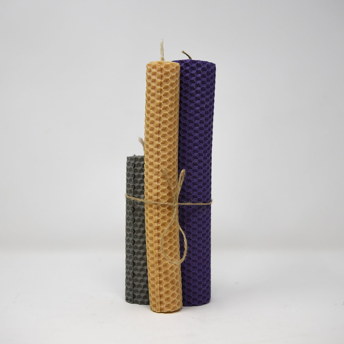 Beeswax Candles Set of 3 by Alla's Craft