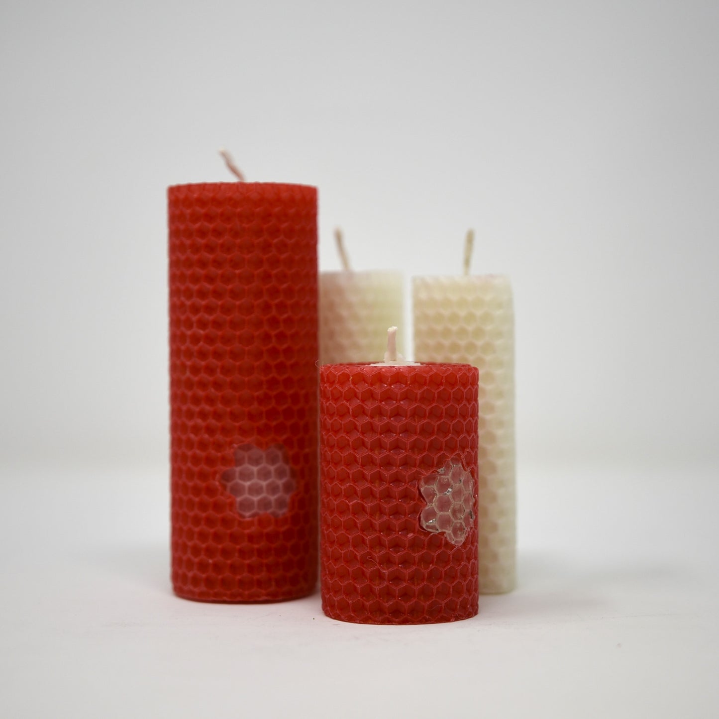 Red & White Candle Set by Alla's Craft