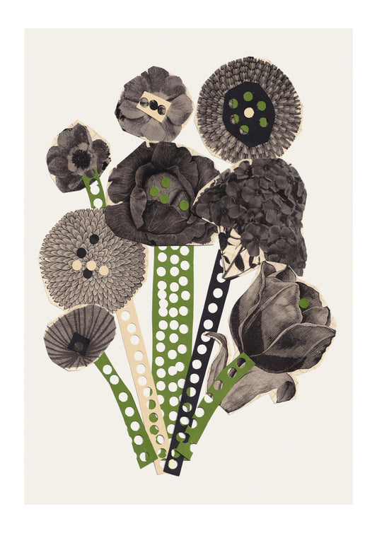Flower Collage A3 Print by Cait McEniff