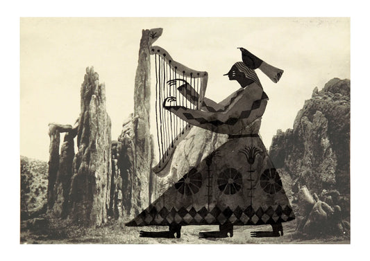 Harp Rocks A3 Print by Cait McEniff