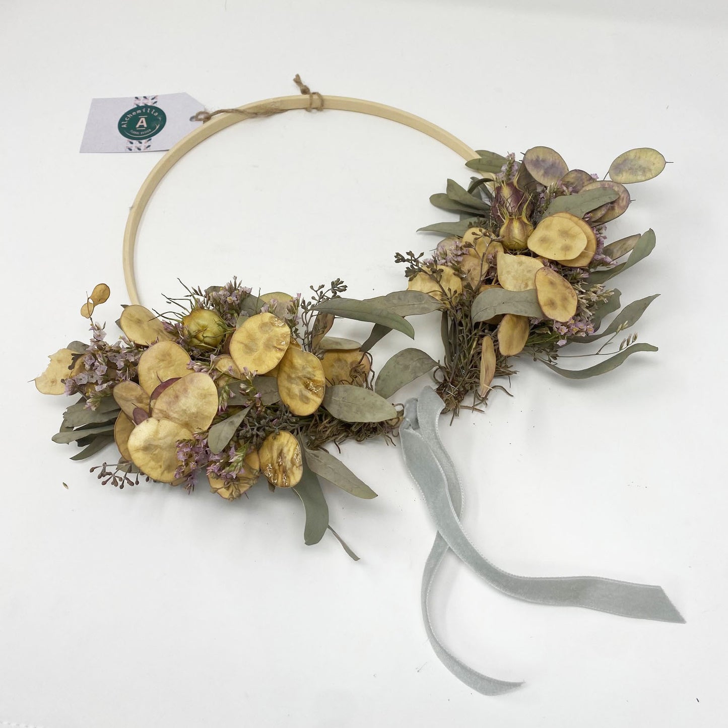 Honesty Wreath by Alchemilla Floral