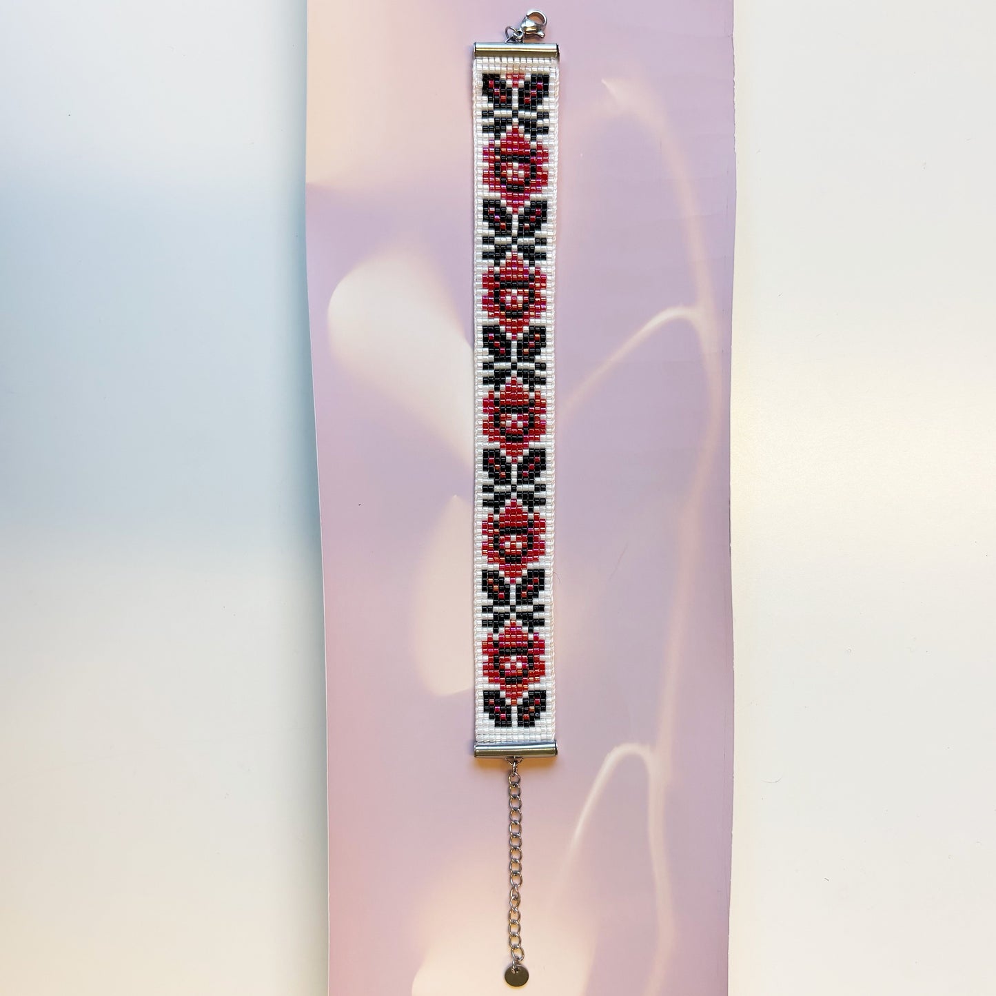 Ukranian Print Miyuki Bead Bracelet