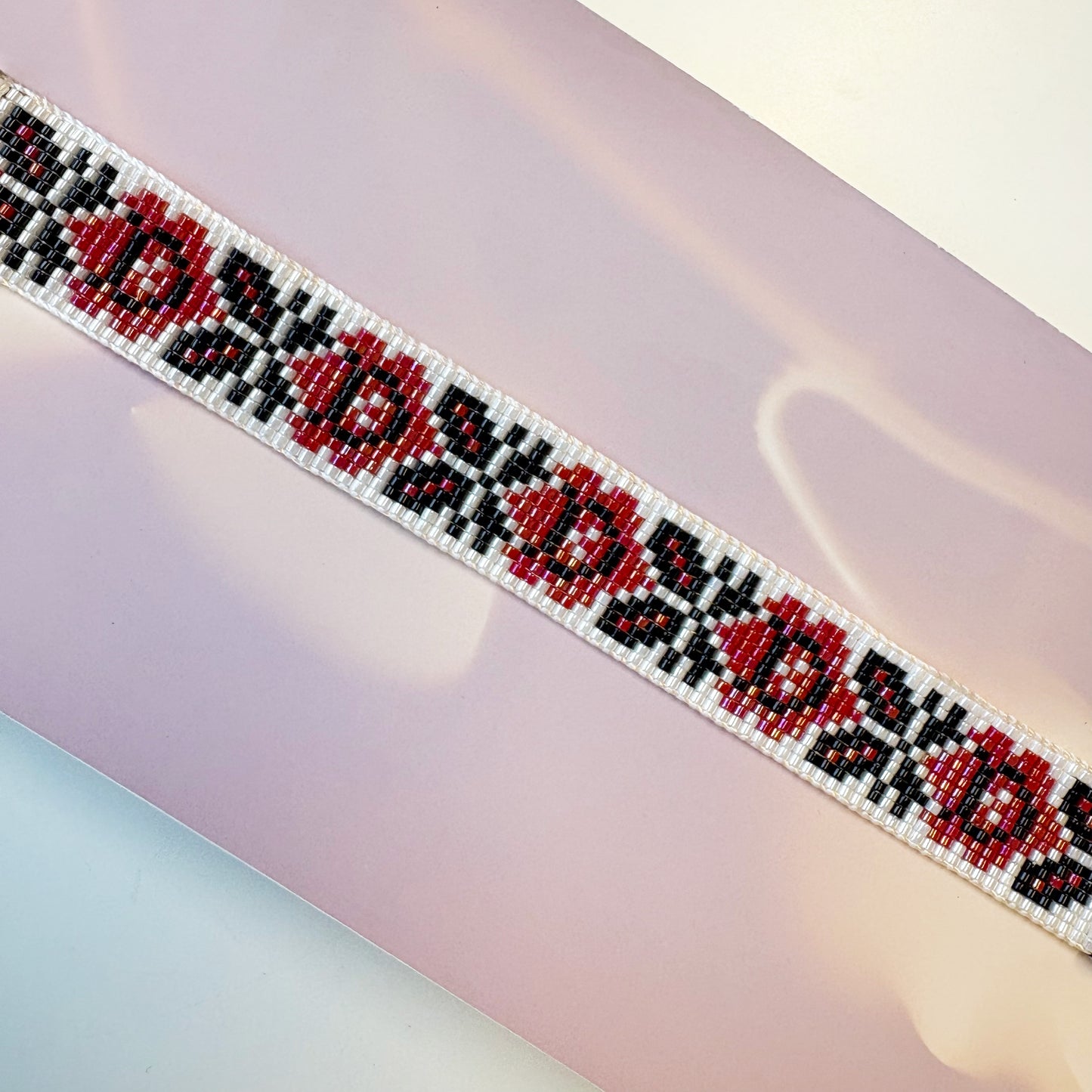 Ukranian Print Miyuki Bead Bracelet
