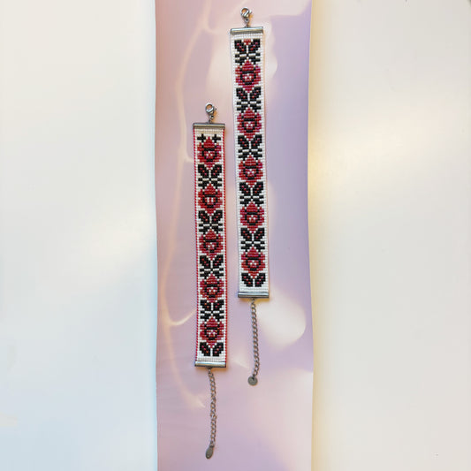 Ukranian Print Miyuki Bead Bracelet