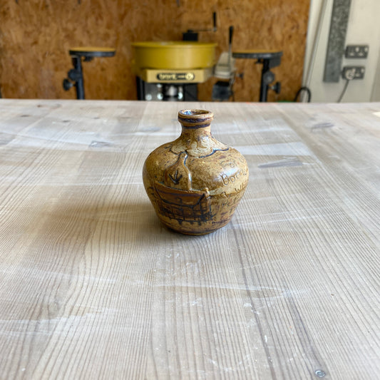 Small Carved Flask by Chris Byard