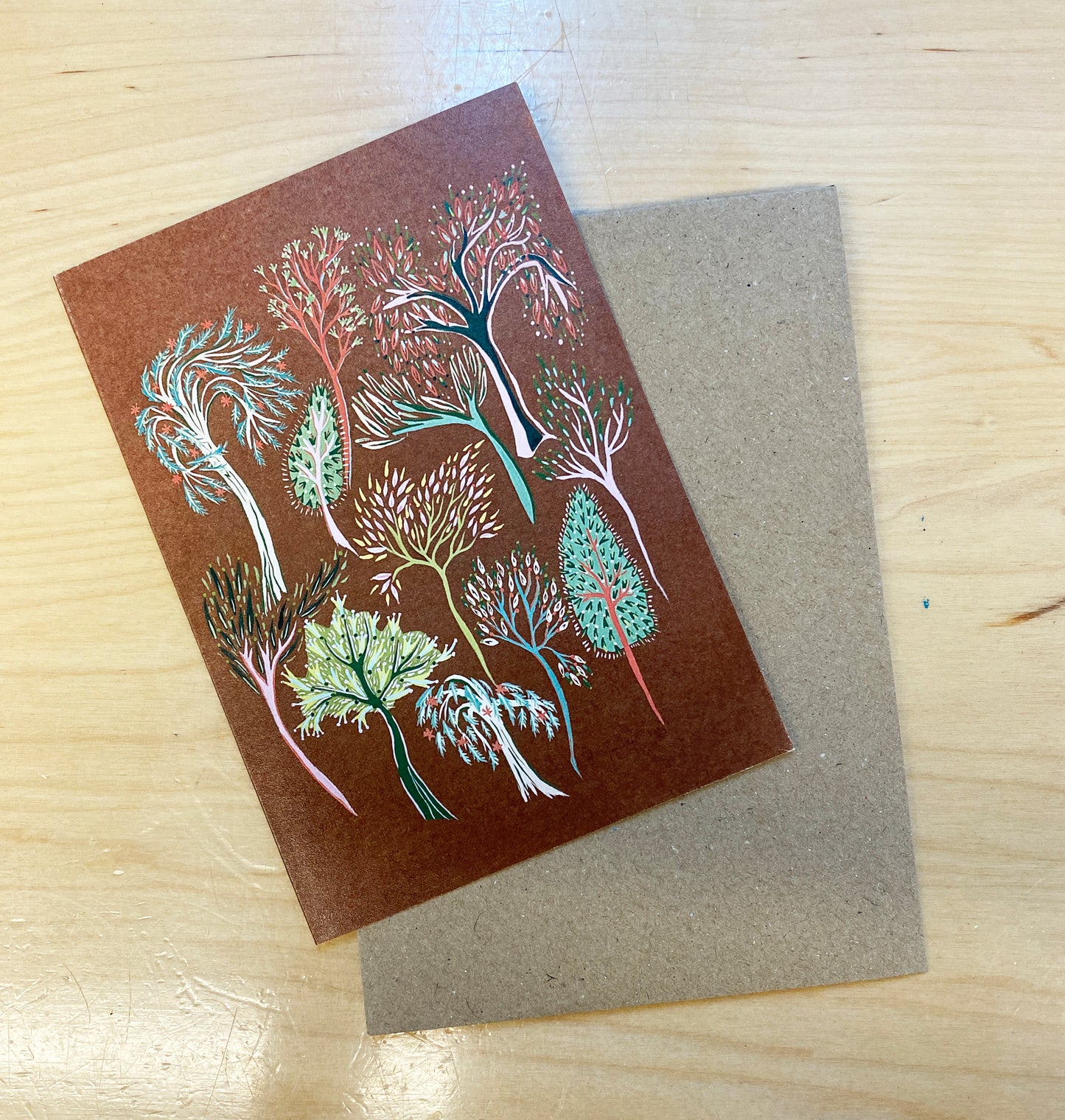 Whimsical Tree Greetings Card by Joy Rooney