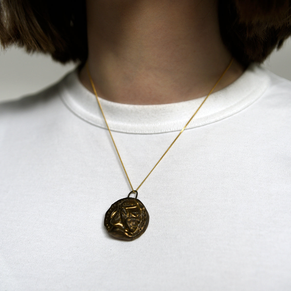 Coin Pendant Necklace by Tonye Ekine