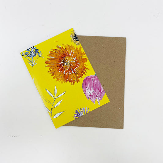 Floral Greetings Card by Rosie B Designs