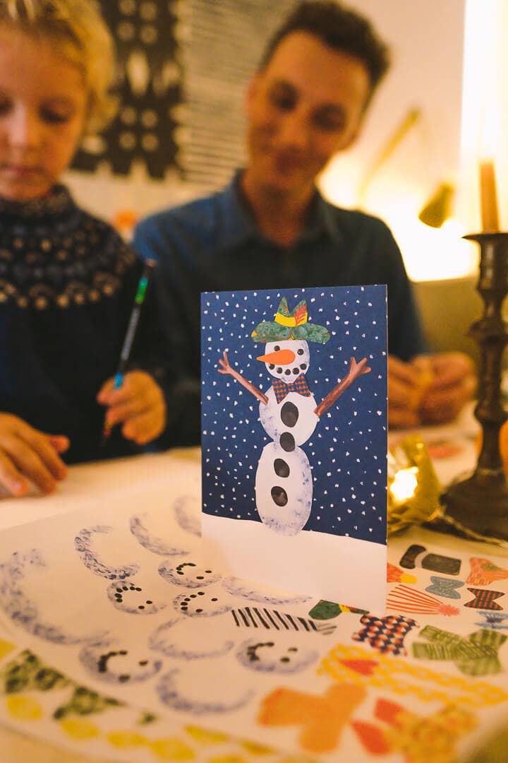 'Make Your Own Christmas Cards' Snowman Set