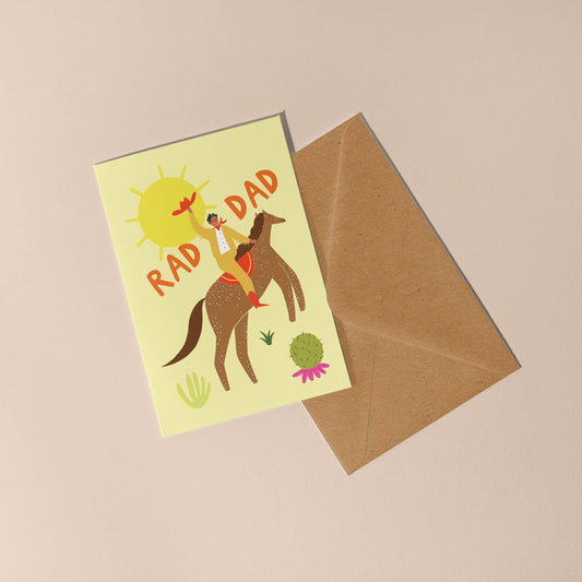 Rad Dad Card | Cowboy Card | Dad Birthday | Father's Day