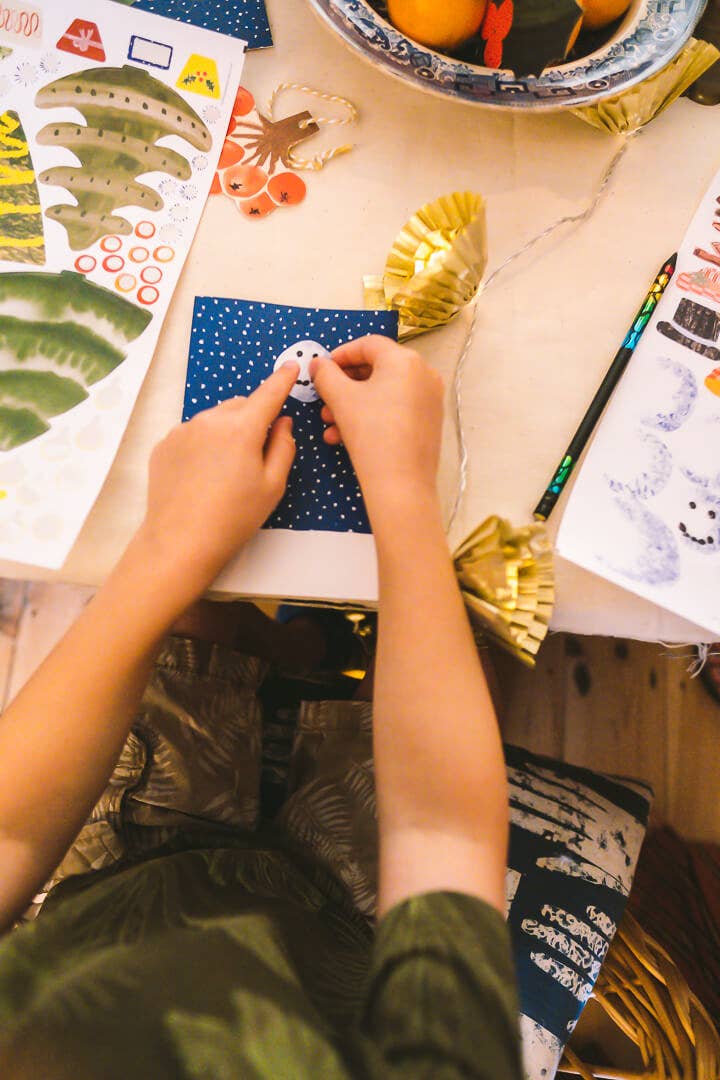 'Make Your Own Christmas Cards' Snowman Set
