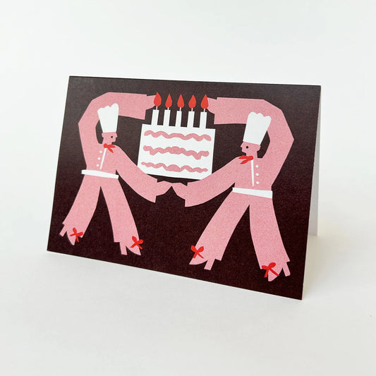 Birthday Chefs Greeting Card by Cait McEniff