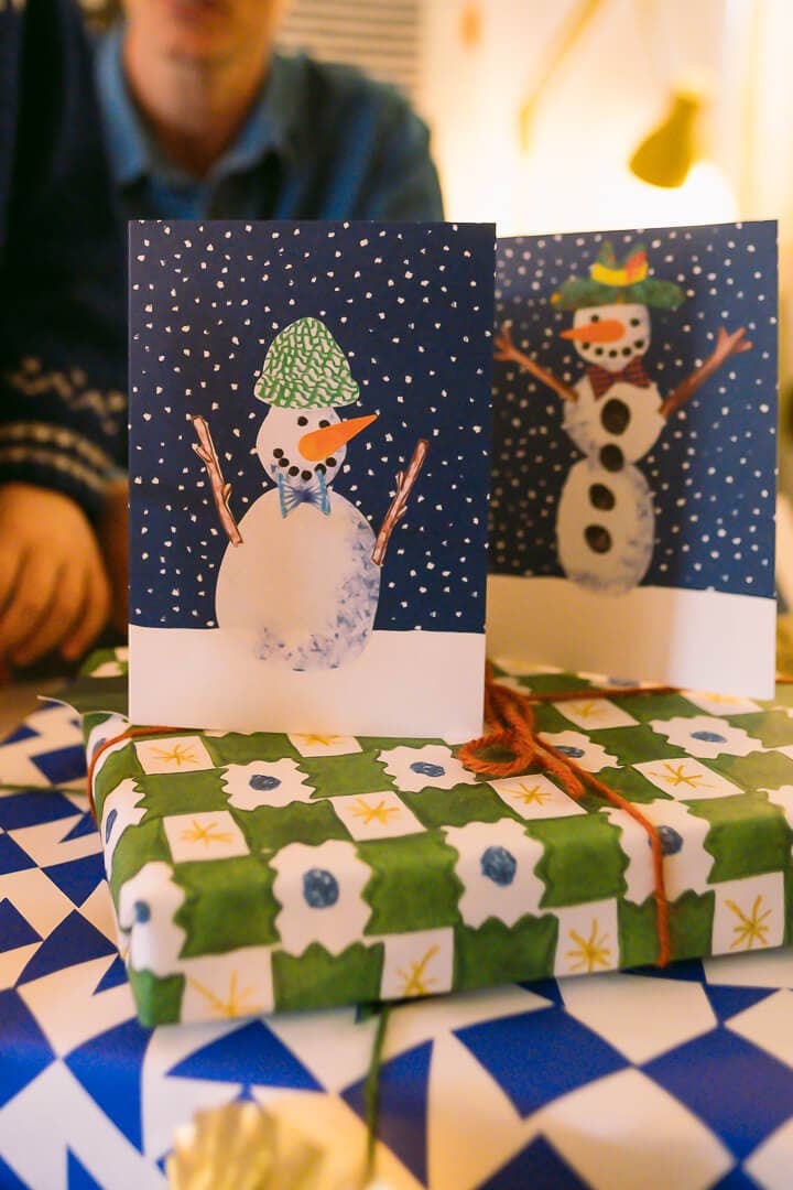 'Make Your Own Christmas Cards' Snowman Set