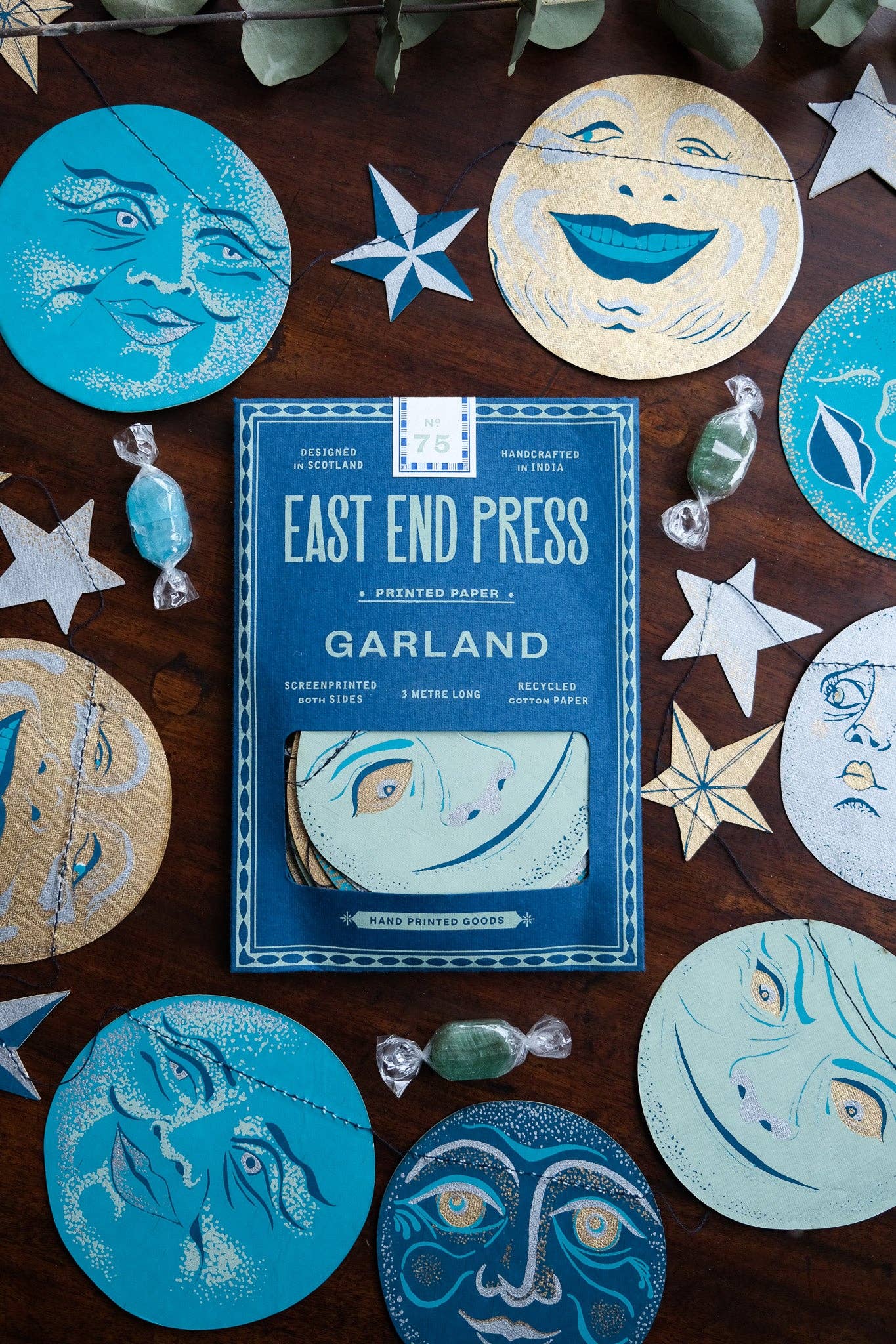 Man on the Moon Sewn Garland