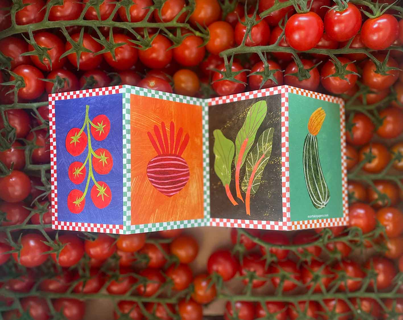 Vegetable Concertina Greeting Card