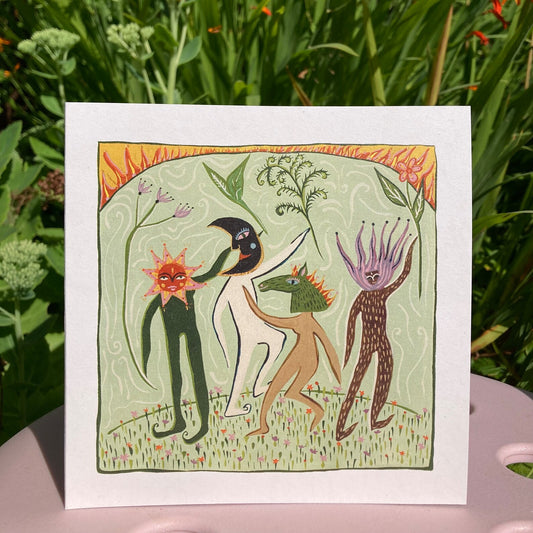 The First of May Greetings Card by Joy Rooney