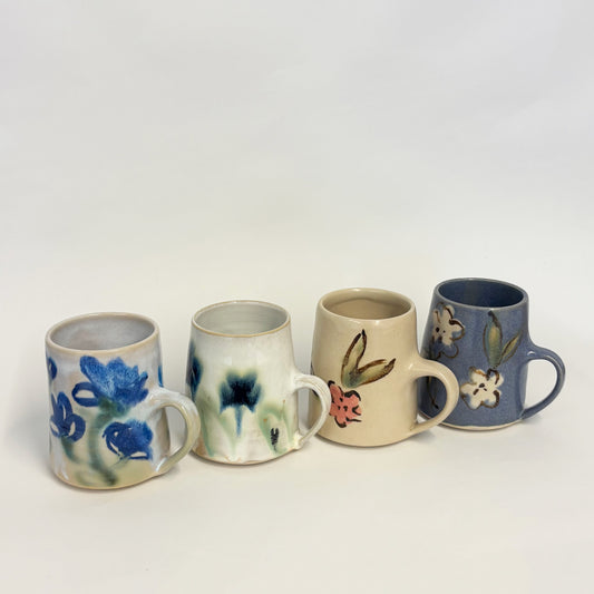 Tall Floral Mug