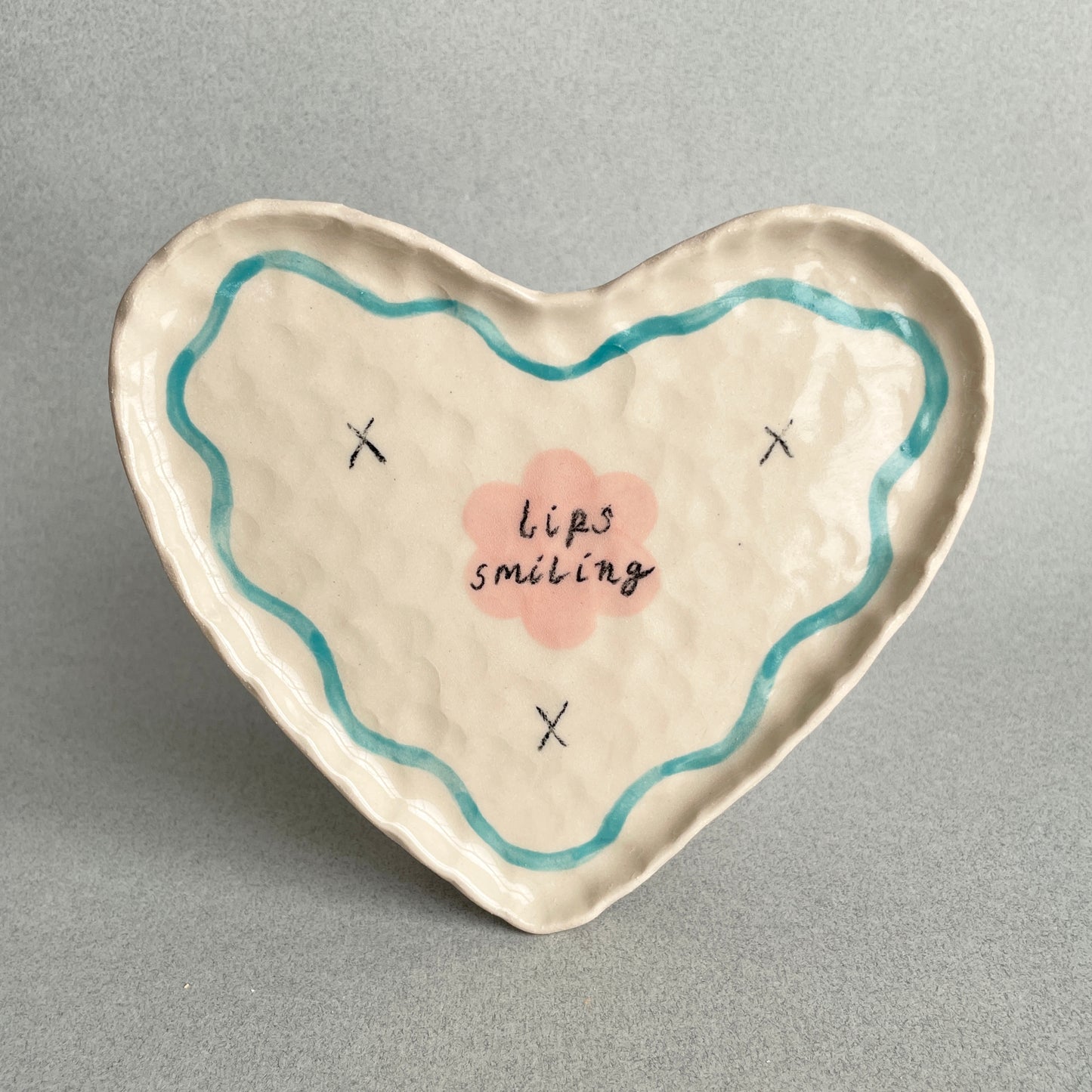 lips smiling Heart Plate