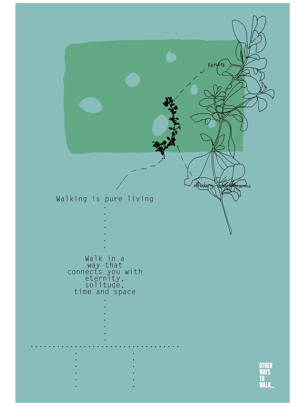 Walking is Pure Living  Print by Other Ways to Walk